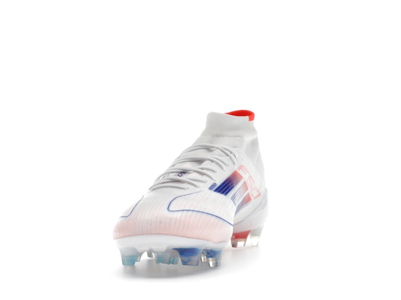 adidas F50 Elite Mid FG Cloud White Lucid Blue Solar Red (Women's)