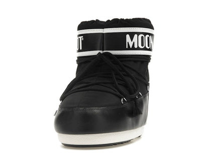 Moon Boot Icon Low Nylon Boot Black White