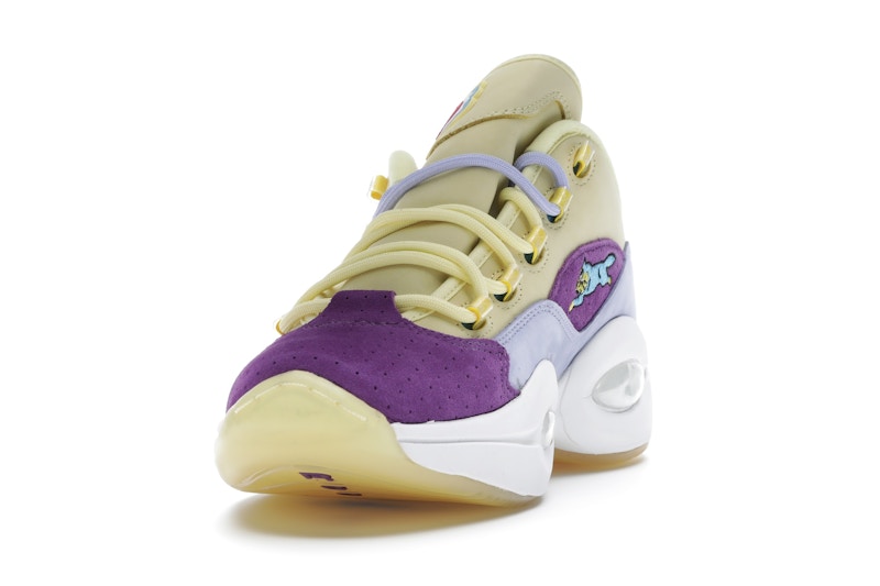 Reebok Question Low BBC Ice Cream Running Dog Yellow Purple