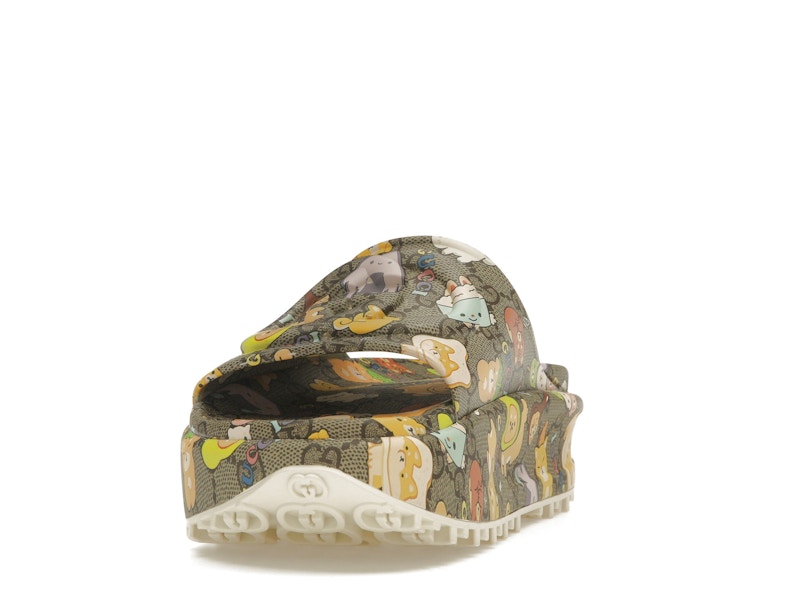 Gucci x Pikarar GG Animal Print Slide Beige Multi (Women's)