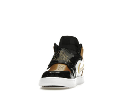 Sky Jordan 1 Mid Black Metallic Gold White (PS)