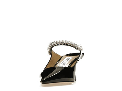 Jimmy Choo Bing 65mm Heeled Mule Black Patent Leather