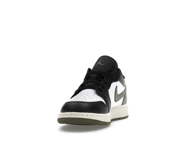 Jordan 1 Low Black Toe Medium Olive (GS)