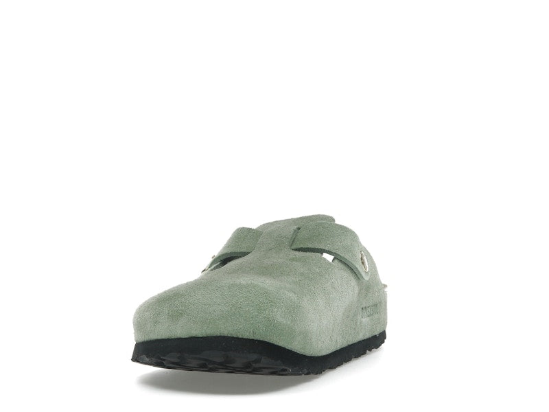 Birkenstock Boston Soft Footbed Suede Green Tea (Narrow Fit)