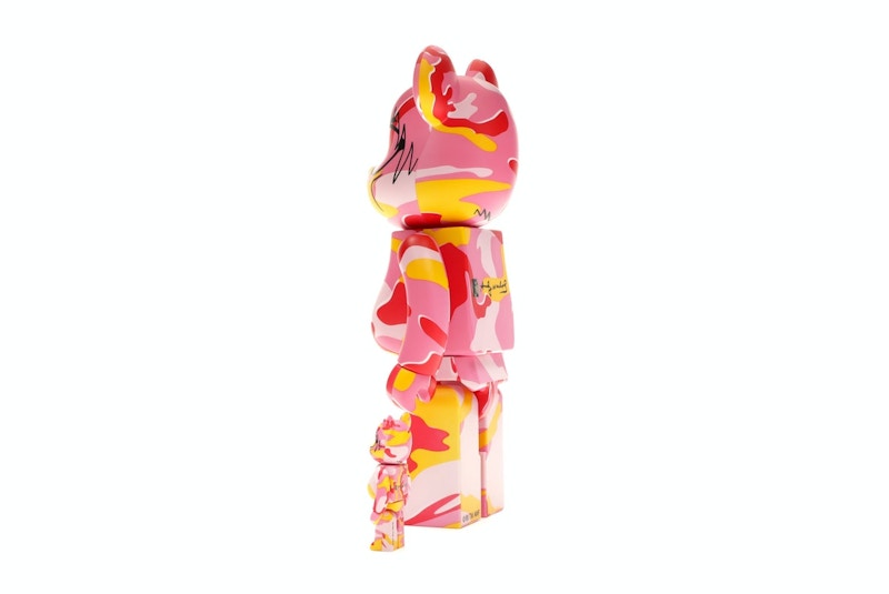Bearbrick Andy Warhol Camo Ver. 100% & 400% Set Pink