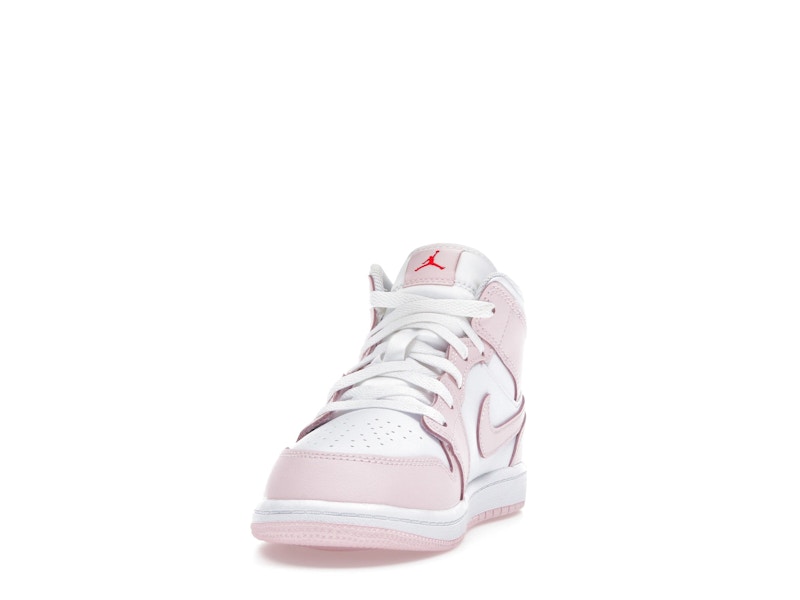 Jordan 1 Mid Pink Foam Fire Red White (PS)