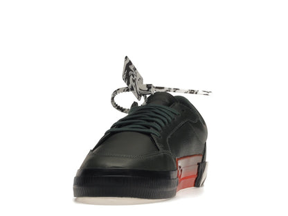 OFF-WHITE Vulc Low Dark Green Leather