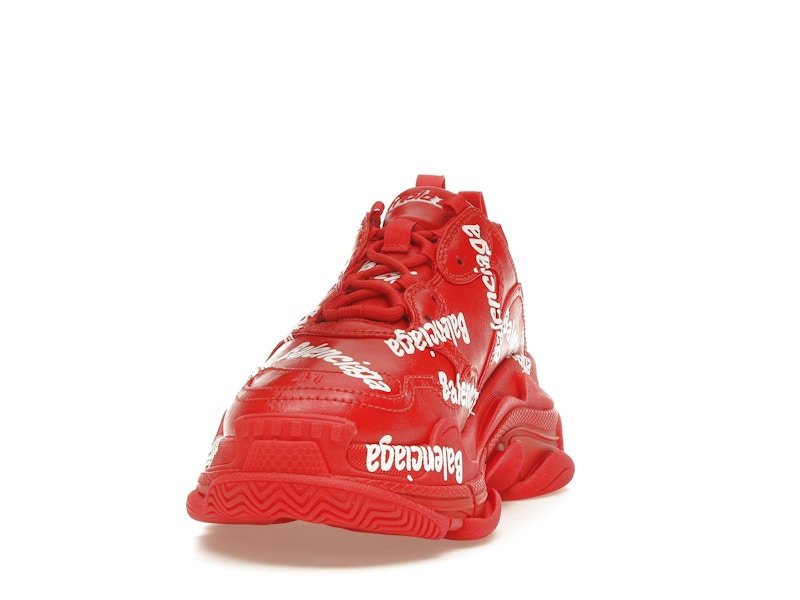 Balenciaga Triple S All Over Tomato Red White