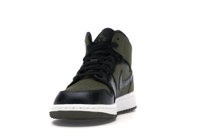 Jordan 1 Mid Olive Canvas Black (GS)