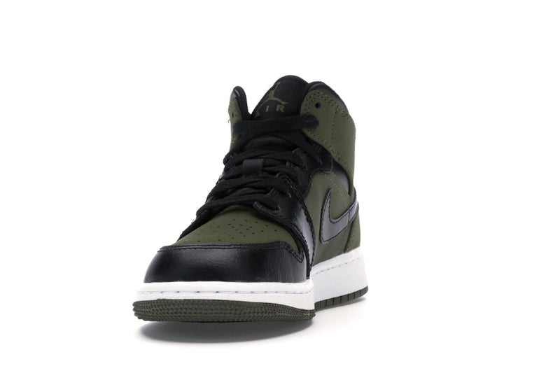 Jordan 1 Mid Olive Canvas Black (GS)