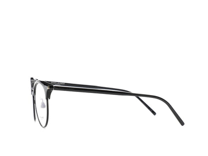 Saint Laurent Round-Frame Acetate Optical Frames Black Black Transparent (SL233F-30002729-001)