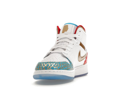Jordan 1 Mid Sneaker School NC to Chicago (GS)