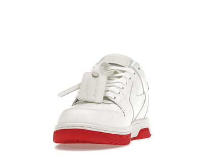 OFF-WHITE Out Of Office OOO Low Tops White Red
