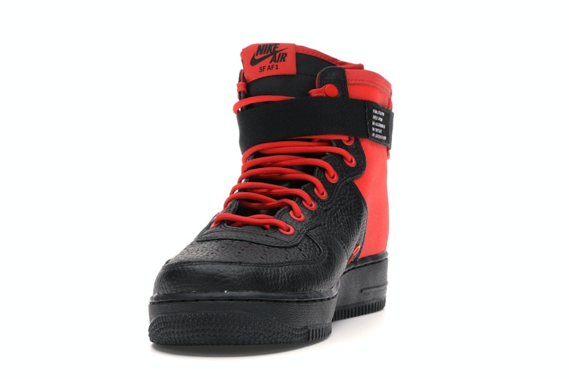Nike SF Air Force 1 Mid Habanero Red Black