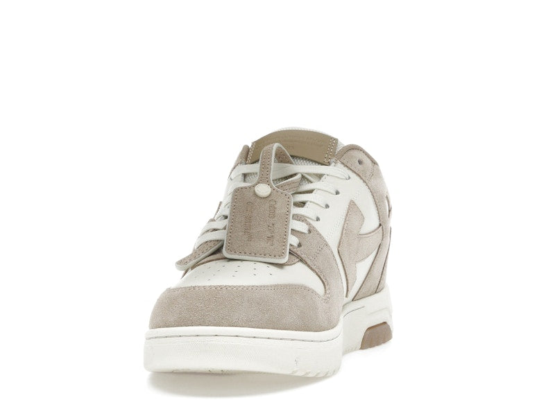 OFF-WHITE Out Of Office OOO Low Tops Beige Natural Suede