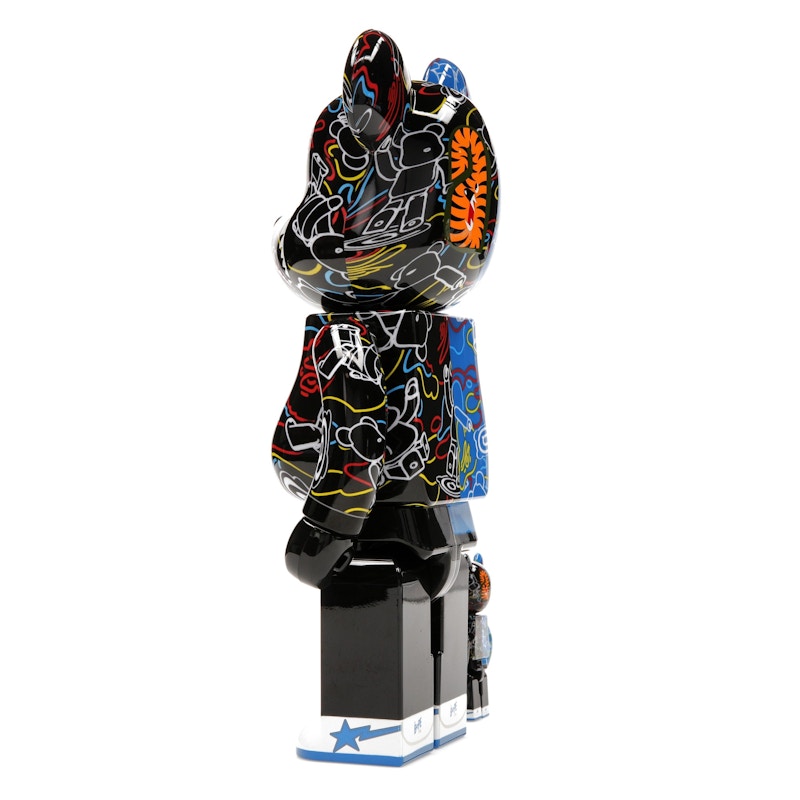 Bearbrick x BAPE Line Camo Shark 100% & 400% Set Blue/Black