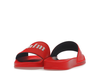 Palm Angels Pool Slides Red White