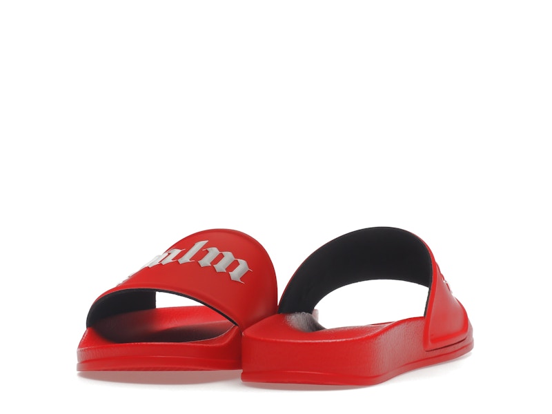 Palm Angels Pool Slides Red White
