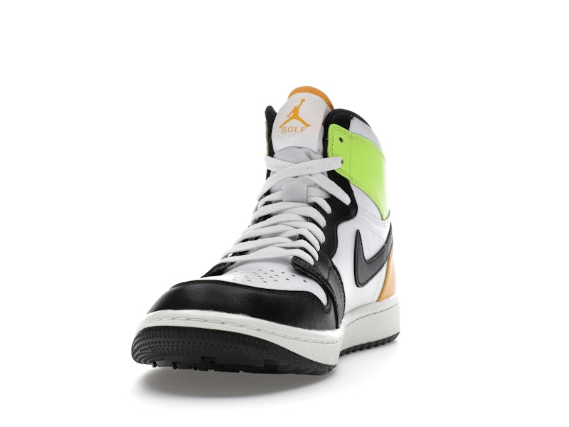Jordan 1 Retro High Golf White University Gold Volt Black
