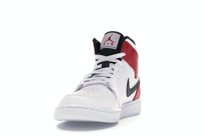 Jordan 1 Mid White Black Gym Red