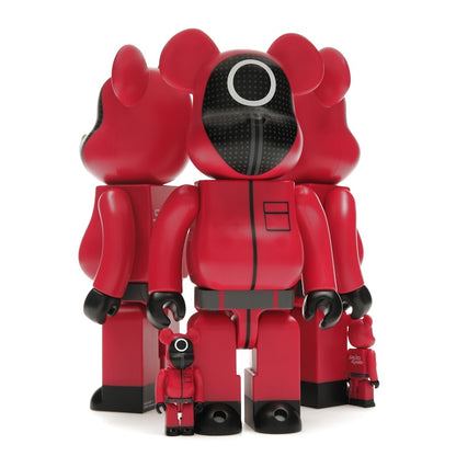 Bearbrick x Squid Game Guard (Circle/Triangle/Square) 100% & 400% Set of 3