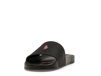 Polo Ralph Lauren Signature Pony Slide Black Red
