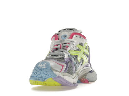 Balenciaga Runner Leather Free Grey Light Purple Neon Yellow White