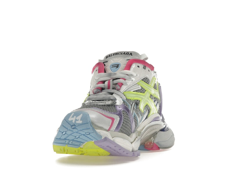 Balenciaga Runner Leather Free Grey Light Purple Neon Yellow White