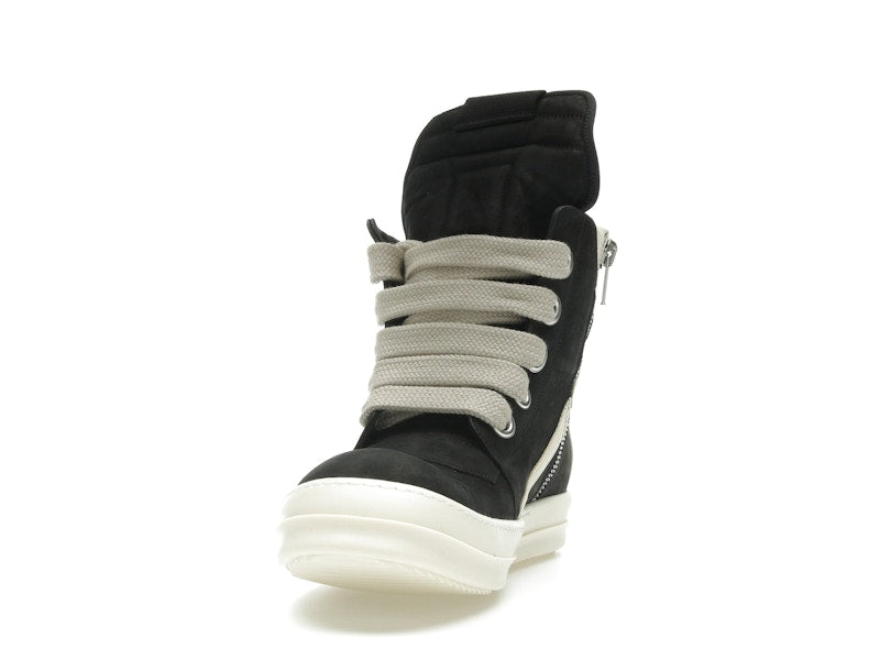 Rick Owens Geobasket Jumbo Lace High Black Milk