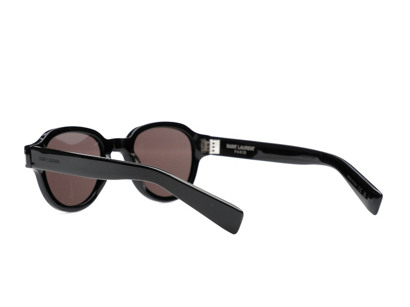 Saint Laurent Round-Frame Acetate Sunglasses Black/Black/Black (SL546-30013743-001)