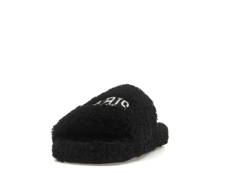 Balenciaga Paris Furry Slide Black
