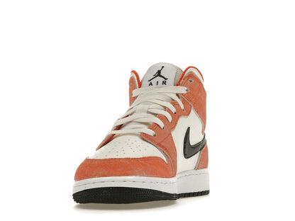 Jordan 1 Mid SE Orange Suede (GS)