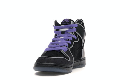 Nike SB Dunk High Black Purple Box