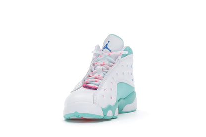 Jordan 13 Retro White Soar Green Pink (PS)