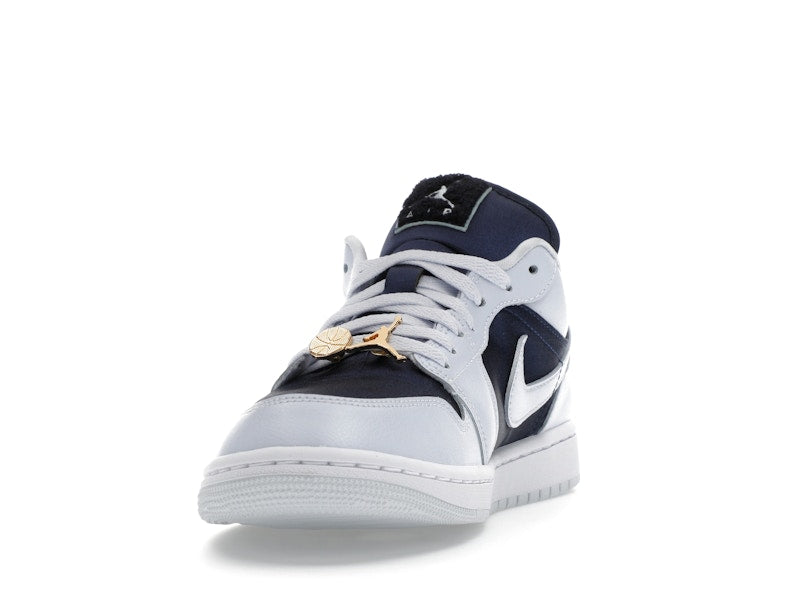 Jordan 1 Low SE Football Grey White Gym Red Midnight Navy (Women's)
