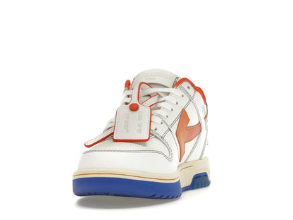 OFF-WHITE Out Of Office OOO Low Tops White Orange Blue Contrast Stitching
