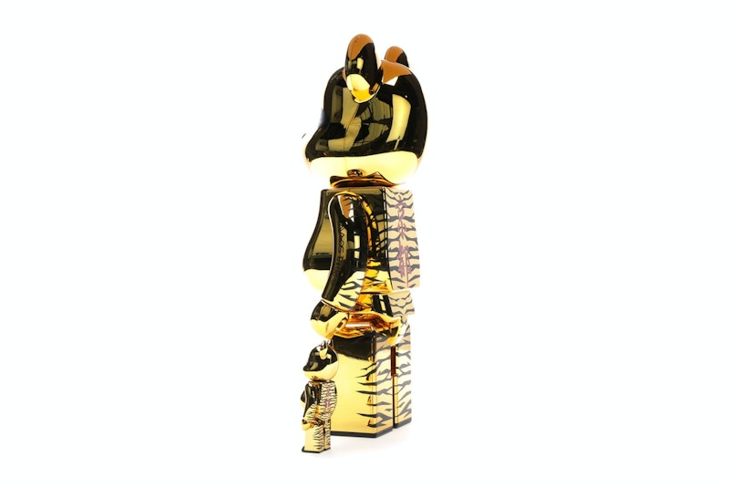 Bearbrick x Tyga x Hajime Sorayama 100% & 400% Set Gold