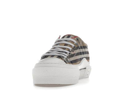 Burberry Vintage Check Cotton Sneakers Archive Beige White (Women's)