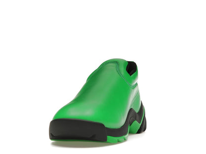 Bottega Veneta Lagoon Low Top Leather Sneaker Black Green