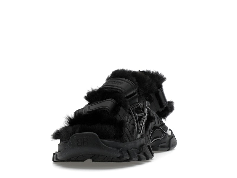 Balenciaga Track Sandal Fake Fur Black (Women's)