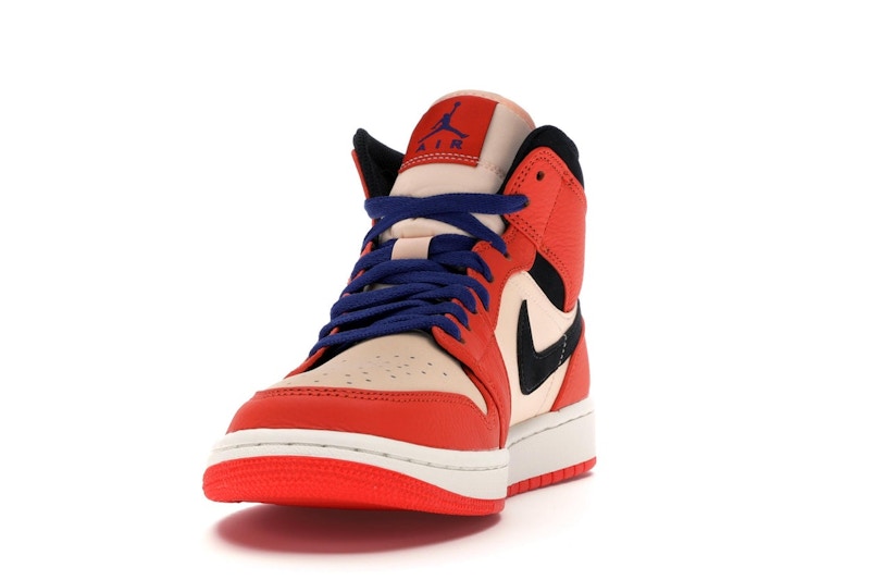 Jordan 1 Mid Team Orange Black