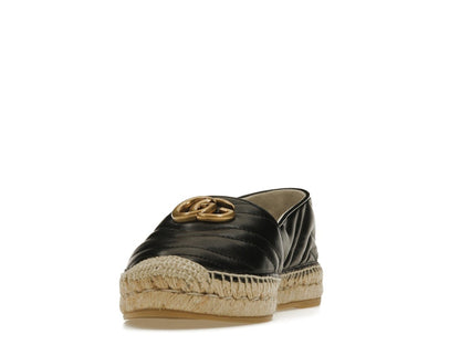 Gucci Double G Espadrille Black Leather