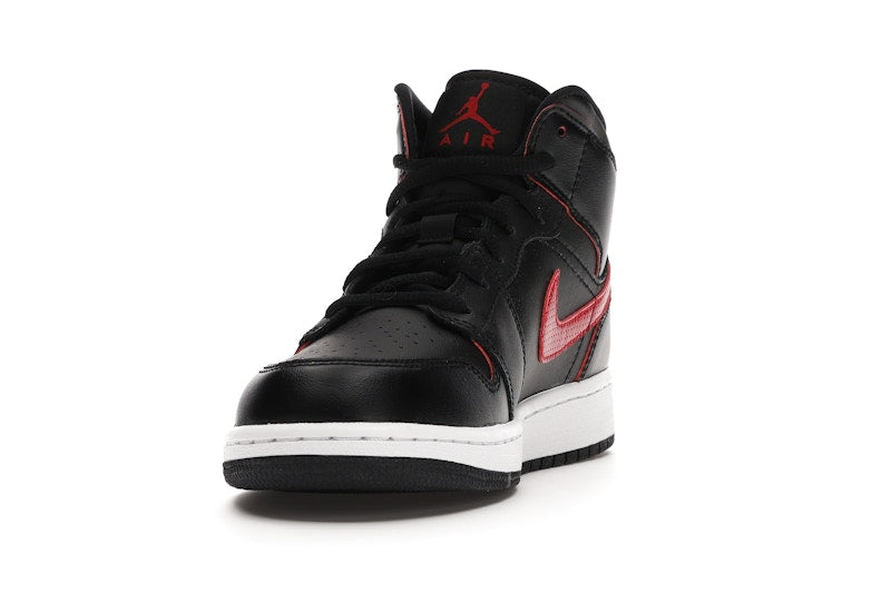 Jordan 1 Retro Mid Black Gym Red (GS)