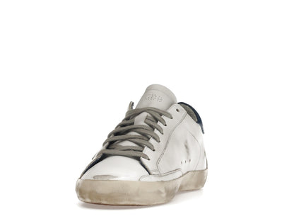Golden Goose Super-Star White Royal Blue Grey Suede Patch