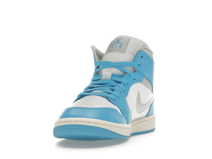 Jordan 1 Mid Dark Powder Blue White Sail Neutral Grey (Women's)