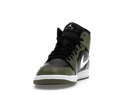 Jordan 1 Mid Black White Olive