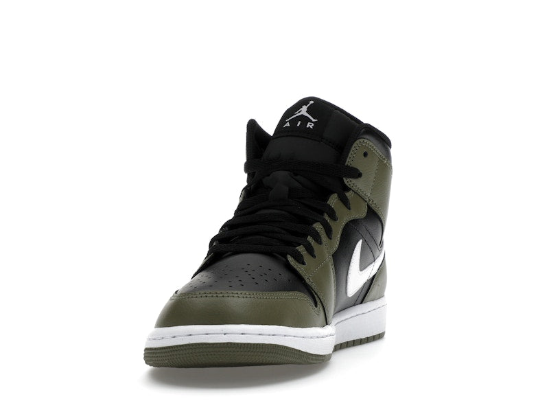 Jordan 1 Mid Black White Olive