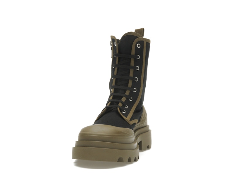 Bottega Veneta Lace-Up Boots Black Green