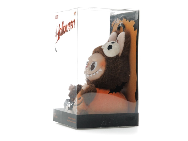 Pop Mart Labubu Happy Halloween Party Series-Sitting Pumpkin Vinyl Plush Pendant