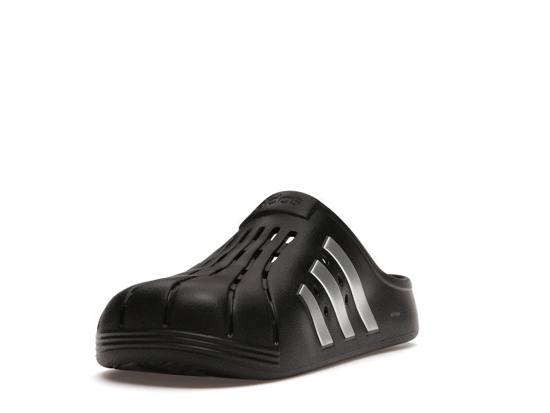 adidas Adilette Clog Black Silver